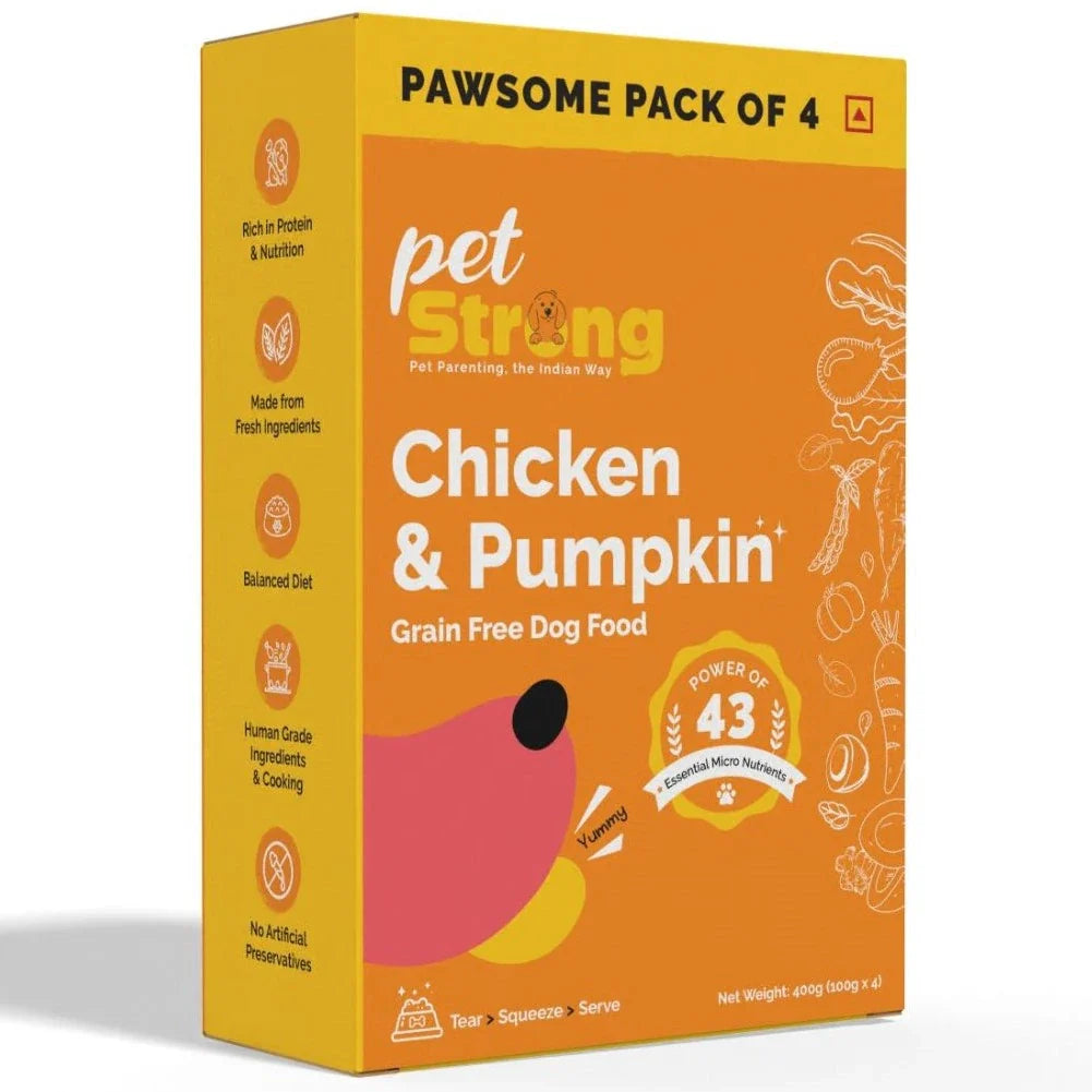 PetStrong Chicken and Pumpkin Grain Free Fresh Food for Dogs