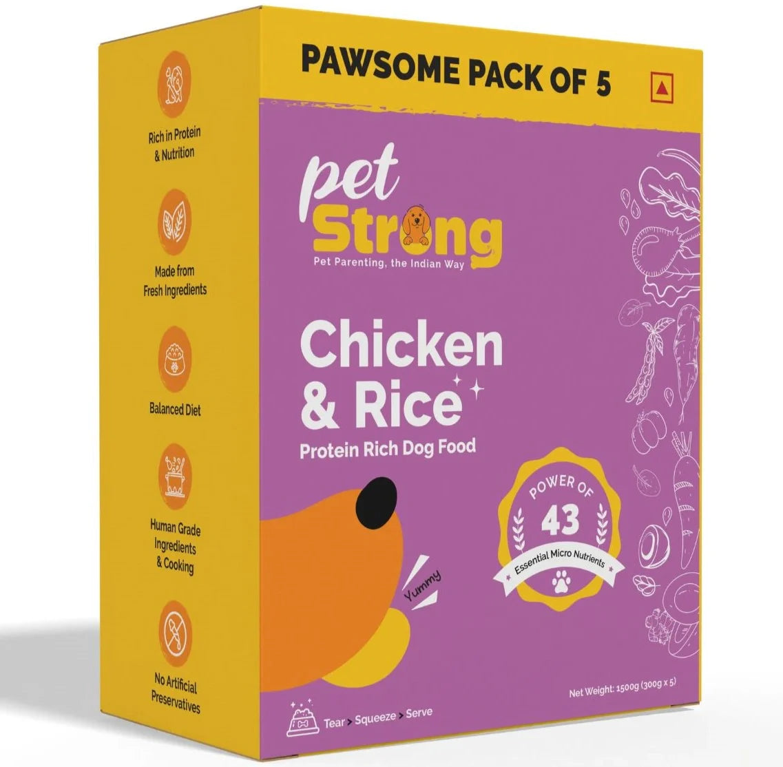 PetStrong Chicken and Rice Fresh Food for Dogs